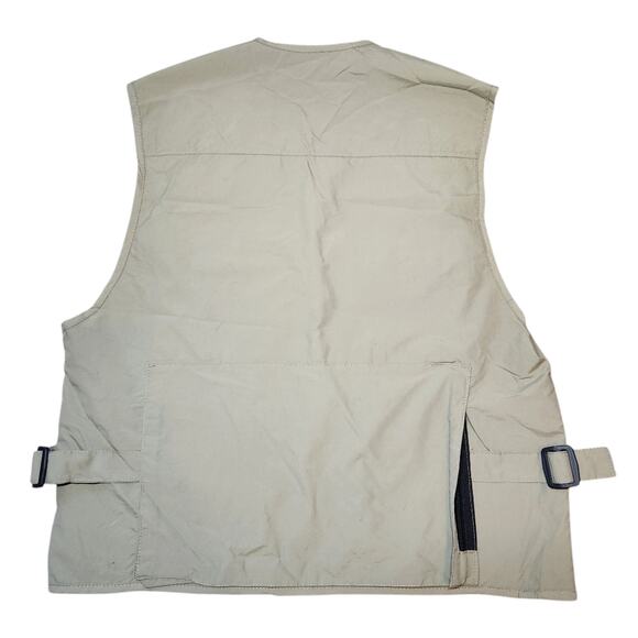 Nylon utility vest with pockets beige - Picture 3 of 7